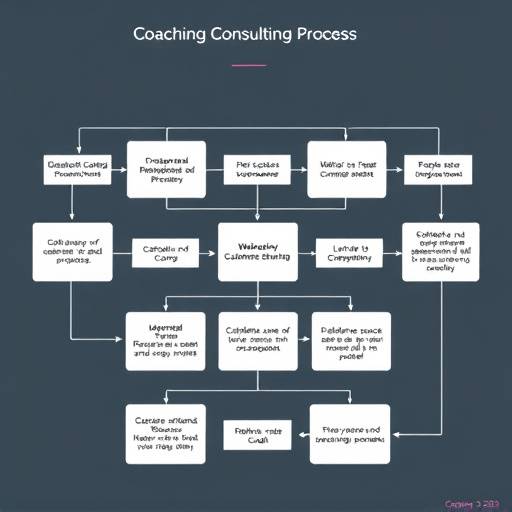 Diagramma di flusso che illustra le diverse fasi del processo di coaching e consulenza