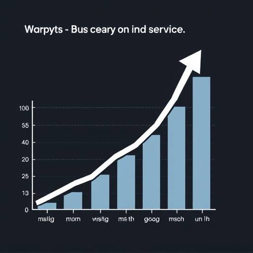 Grafico che mostra la crescita aziendale attraverso l'innovazione