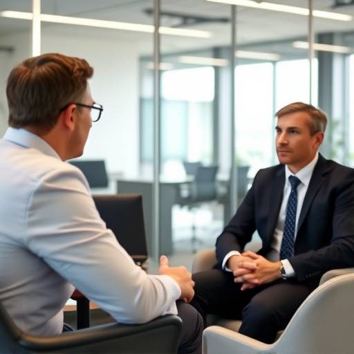 Un coach esecutivo che guida un dirigente durante una sessione di coaching