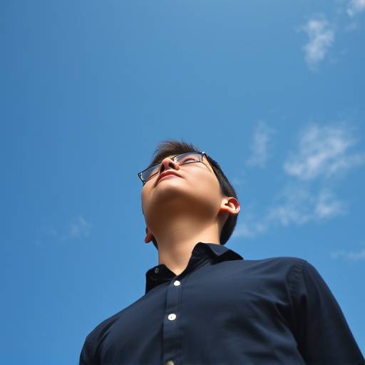 Una persona che guarda verso l'alto, simbolo di aspirazione e crescita